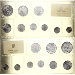 Poland, set Polish aluminum coins