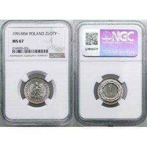 Poland, 1 zloty, 1991, Warsaw