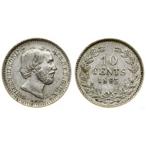 Netherlands, 10 cents, 1863, Utrecht