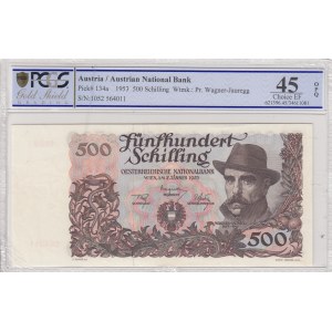 Austria, 500 Shillings, 1953, XF, p134a