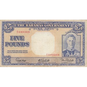 Bahamas, 5 Pounds, 1936, VF (+), p12b