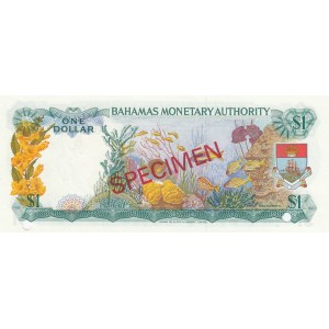 Bahamas, 1 Dollar, 1968, UNC, p27s, SPECIMEN