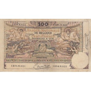 Belgium, 100 Francs, 1920, VF (+), p78