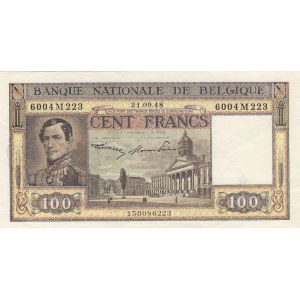 Belgium, 100 Francs, 1948, XF, p126
