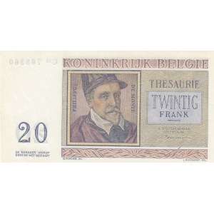 Belgium, 20 Francs, 1956, UNC, p132b