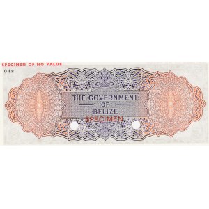 Belize, 2 Dollars, 1974, UNC, p34a, COLOR TRİAL SPECİMEN