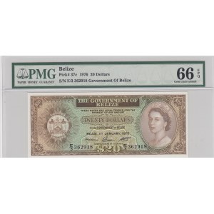 Belize, 20 Dollars, 1976, UNC, p37c