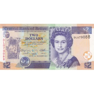 Belize, 2 Dollars, 2011, UNC, p66d