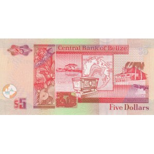 Belize, 5 Dollars, 2011, UNC, p67e