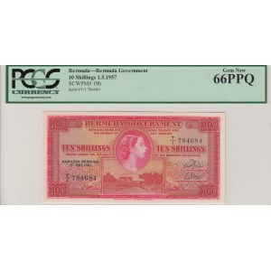 Bermuda, 10 Shillings, UNC, p19b