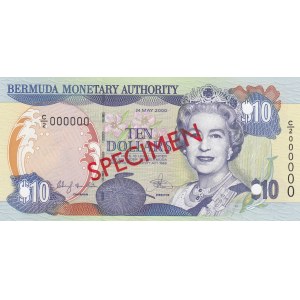 Bermuda, 10 Dollars, 2000, UNC, p52s, SPECIMEN