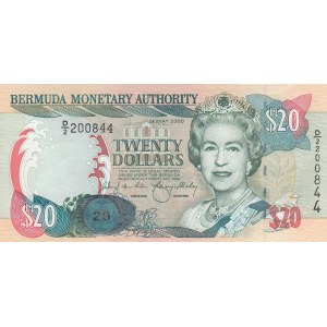 Bermuda, 20 Dollars, 2000, UNC, p53