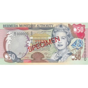 Bermuda, 50 Dollars, 2000, UNC, p54s, SPECIMEN