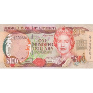 Bermuda, 100 Dollars, 2000, UNC, p55