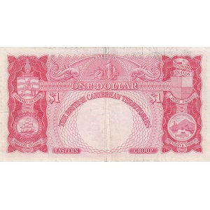 British Caribbean, 1 Dollar, 1962, XF, p7c