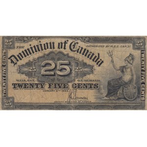 Canada, 25 Cents, 1900, VF (-), p9c
