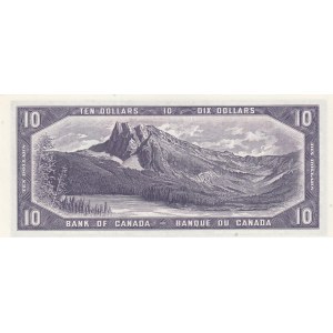 Canada, 10 Dollars, 1954, AUNC, p69b, DEVİL'S FACE