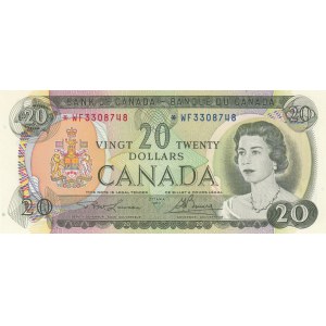Canada, 20 dollars, 1969, AUNC, p89b, REPLACEMENT