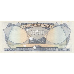 Congo Democratic Republic, 1000 Francs, 1964, UNC, p8, CANCELLED