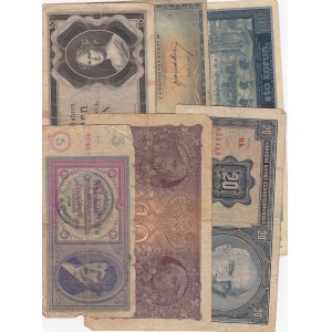 Czechoslavakıa, 5 Korun, 10 Korun, 20 Korun, 50 Korun ve 10 Korun (2), POOR / FINE, (Total 6 banknotes)