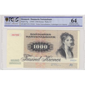 Denmark, 1000 Kroner, 1992, UNC, p53g
