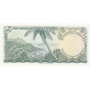 East Caribbean, 5 Dollars, 1974, UNC, p14h