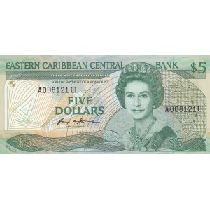 East Caribbean, 10 Dollars, 1988, UNC, p22u