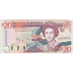 East Caribbean, 20 Dollars, 1994, UNC, p33l