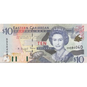 East Caribbean, 10 Dollars, 2000, UNC, p38d