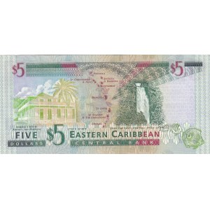 East Caribbean, 5 Dollars, 2003, UNC, p42g