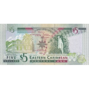 East Caribbean, 5 Dollars, 2008, UNC, p47