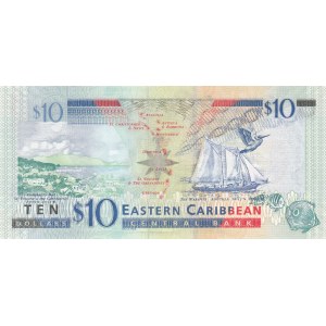 East Caribbean, 10 Dollars, 2008, UNC, p48