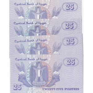 Egypt, 25 Piastres, 1980, UNC, p54, (Total 4 banknotes)
