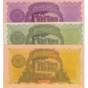 Turkey, 1 Livre, 3 differant color banknot, FANTASY BANKNOT