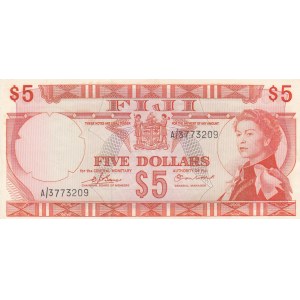 Fiji, 5 Dollars, 1974, XF (+), p73b