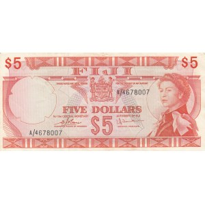 Fiji, 5 Dollars, 1974, XF, p73c