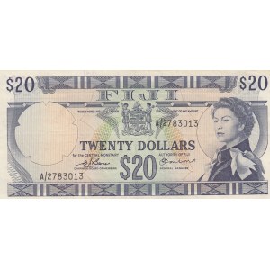 Fiji, 20 Dollars, 1974, XF, p75b