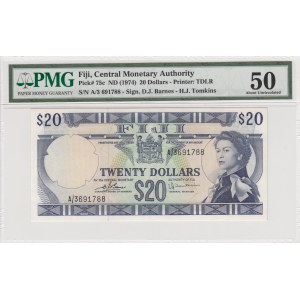 Fiji, 20 Dollars, 1974, AUNC, p75c