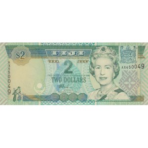 Fiji, 2 Dollars, 2002, UNC, p104