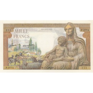 France, 1000 Francs, 1943, UNC, p102