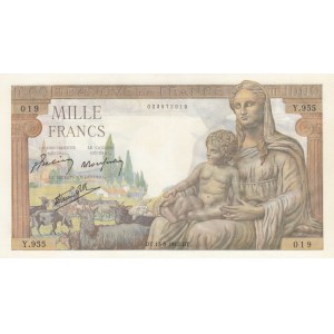 France, 1000  Francs, 1942, UNC, p102
