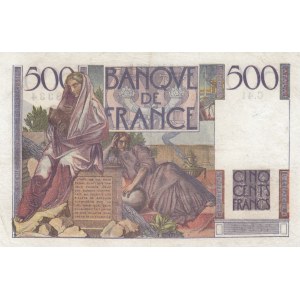 France, 500 Francs, 1945, XF, p129a