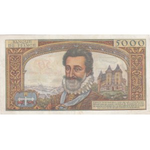 France, 50 New Francs (5000 Francs), 1959, AUNC (-), p130b