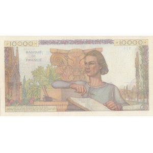 France, 10.000 Francs, 1952, AUNC, p132d