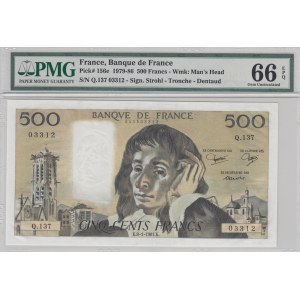 France, 500 Francs, 1981, UNC, p156e