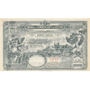 France, Beziers, 10 Francs, 1920, UNC