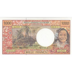 French Pasific Territories, 1000 Francs, 1996, UNC, p2i