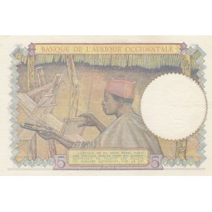 French West Africa, Afrique Occidentale Française, 5 Francs, 1942, UNC, p25