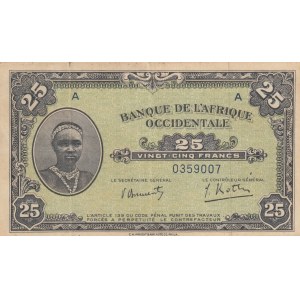 French West Afrıca, 10 Francs, 1942, XF (-), p30