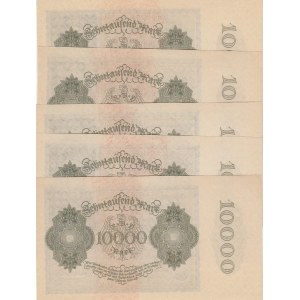 Germany, 10.000 Mark, 1922, UNC, p70, (Total 5 banknotes)